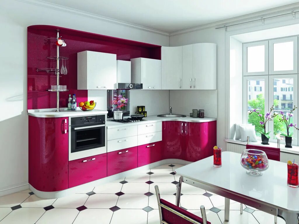 Кухонный гарнитур в ростове фото Кухня из пластика Рубиновый/Ледяной Анапа, Витязево, Темрюк