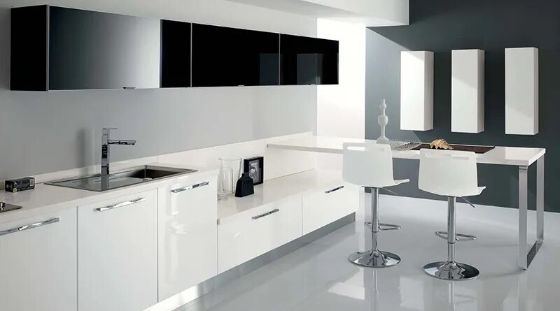 Кухонный гарнитур в стиле хай тек фото Преимущества кухни на заказ - Ладья