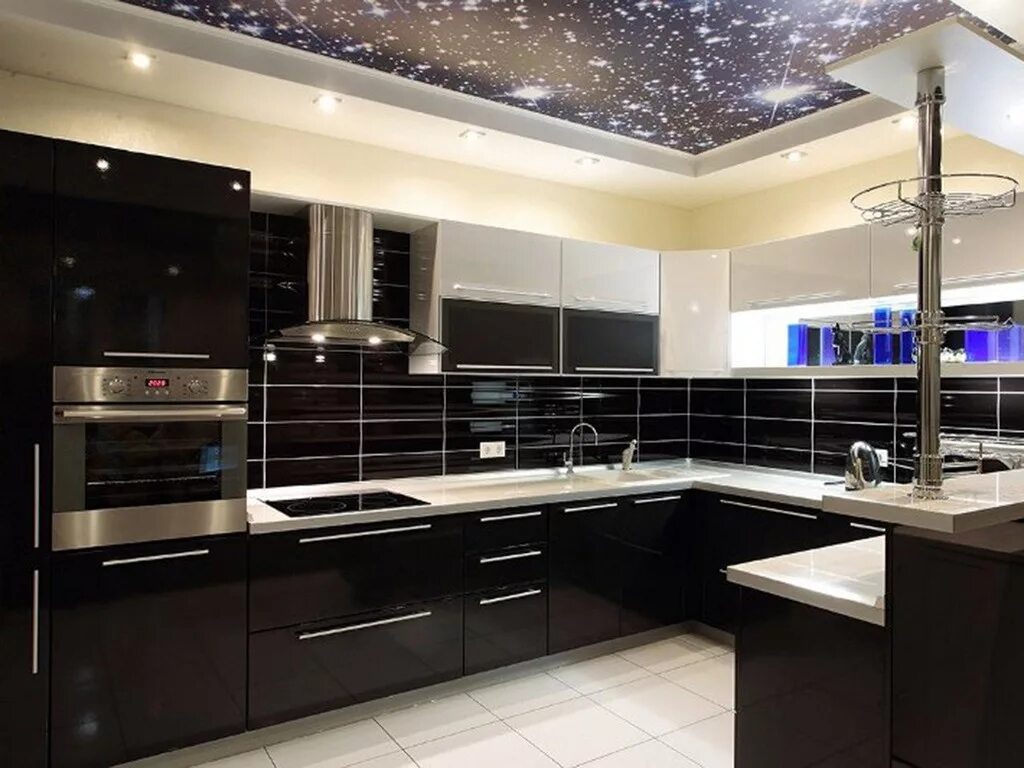 Кухонный гарнитур в стиле хай тек фото Кухня модерн 116 заказать недорого в Москве - 1Кухонный