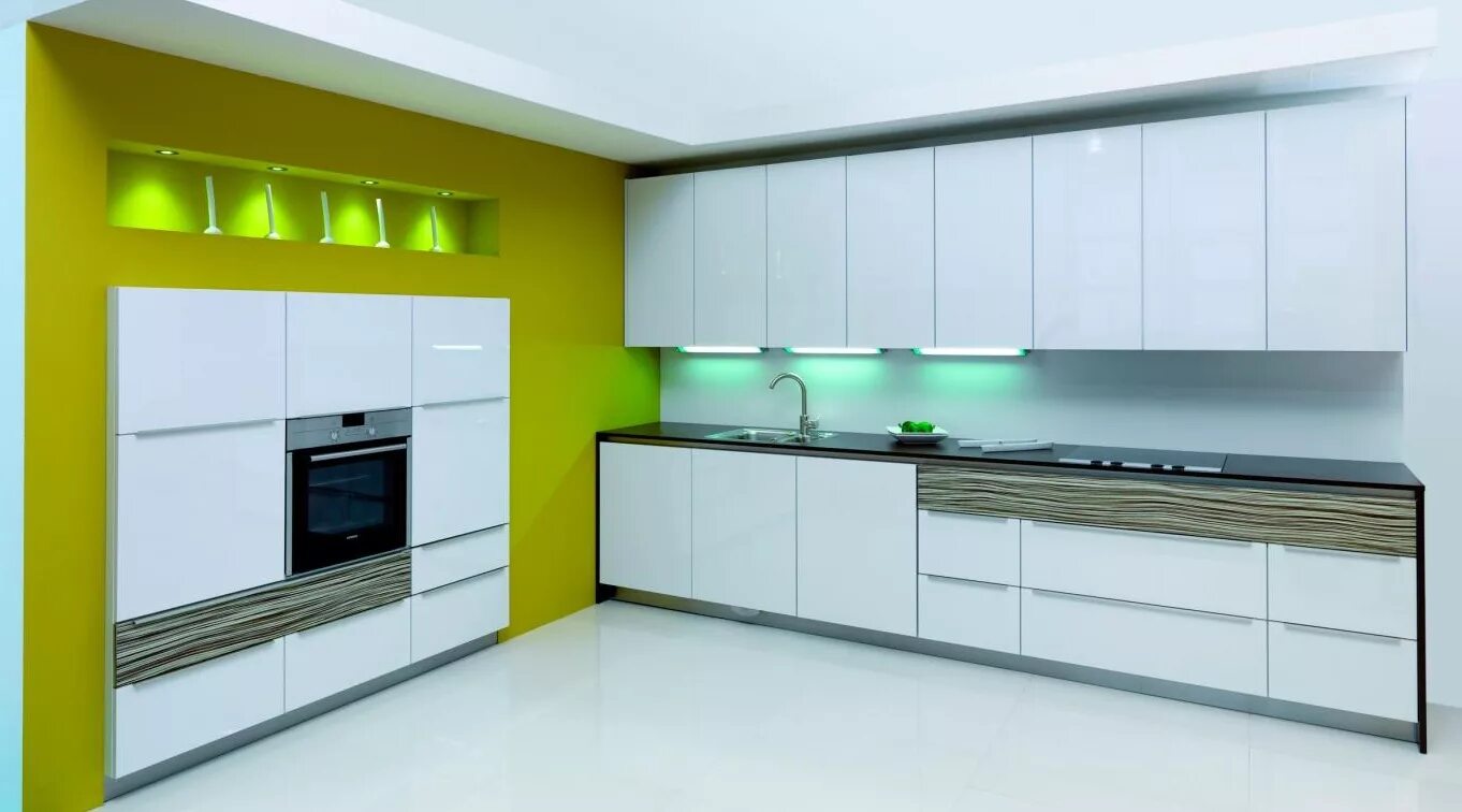 Кухонный гарнитур в стиле хай тек фото Кухня хай тек на заказ в городе Москва - цены на черно белые кухни в стиле хайте