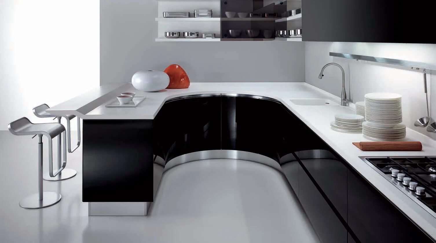Кухонный гарнитур в стиле хай тек фото Итальянская кухня MAXIMA 06 фабрики COMPOSIT - Ital-Collection