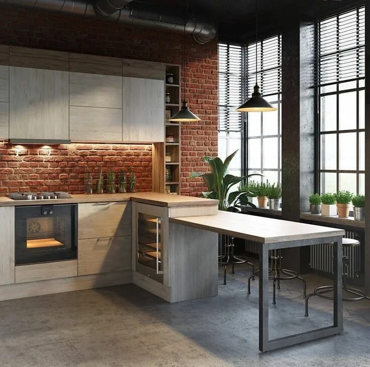 Кухонный гарнитур в стиле лофт Pin on Cozinha Pendant lamp, Wooden lamp, Metal pendant lamps