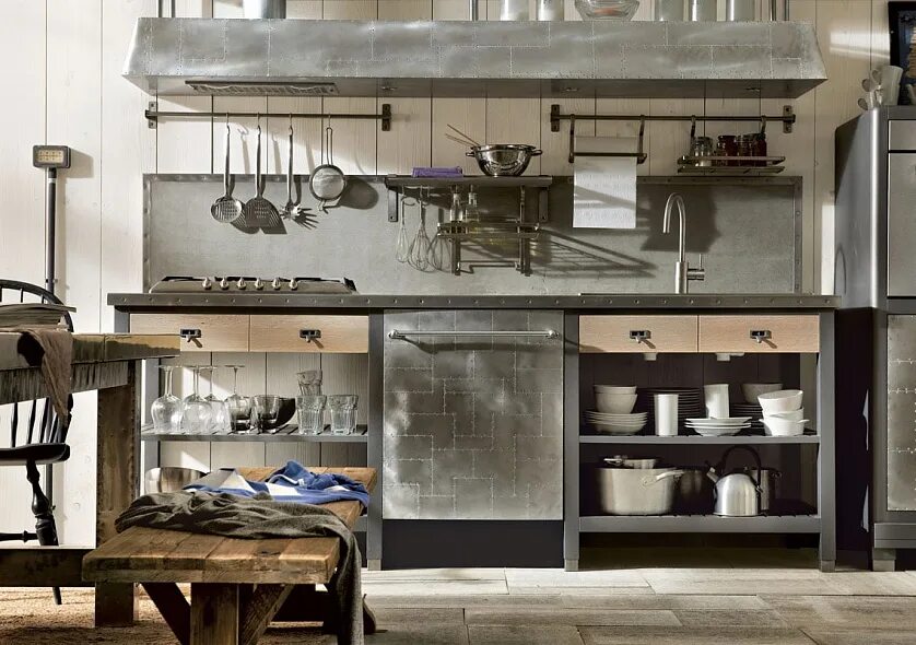 Кухонный гарнитур в стиле лофт своими руками Кухня Marchi Cucine 1956 из Италии, купить итальянскую кухню Marchi Cucine 1956 