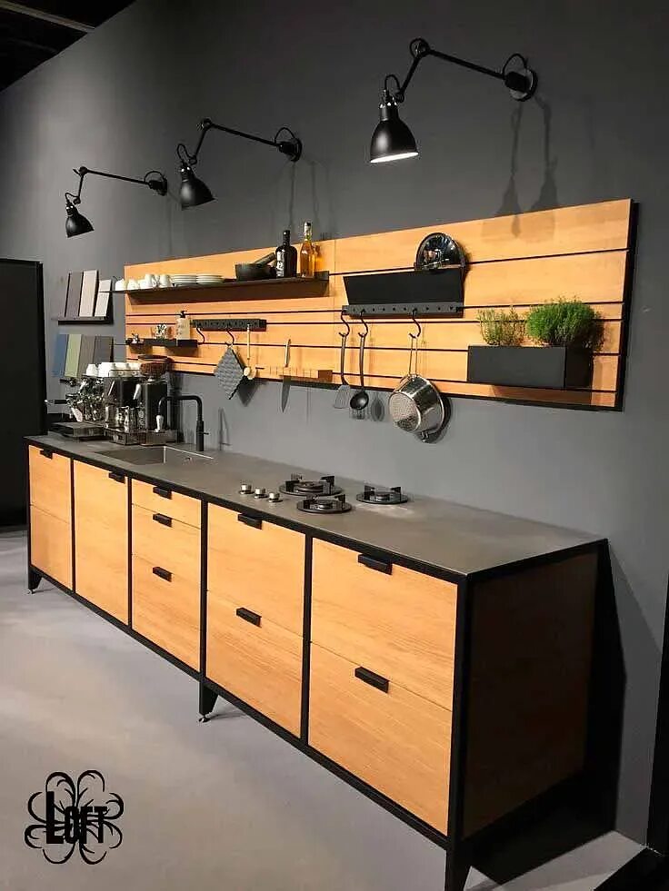 Кухонный гарнитур в стиле лофт своими руками Современная кухня лофт из натурального дерева и металла - идеальный выбор для ст