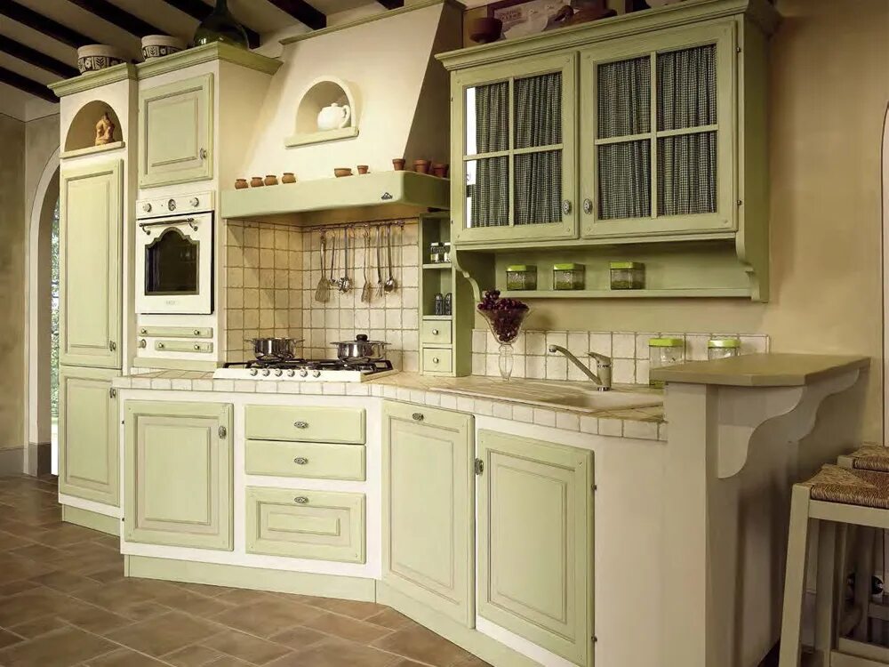 Кухонный гарнитур в стиле прованс фото Итальянская кухня DANTE 03 фабрики LE CUCINE DEI MASTRI - Ital-Collection