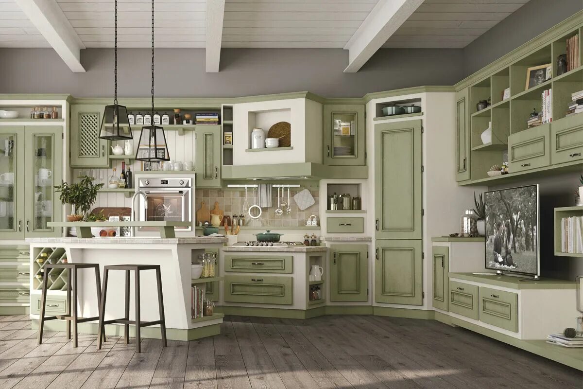 Кухонный гарнитур в стиле прованс фото Кухня Beatrice купить в Ставрополе Мебель ДаВинчи