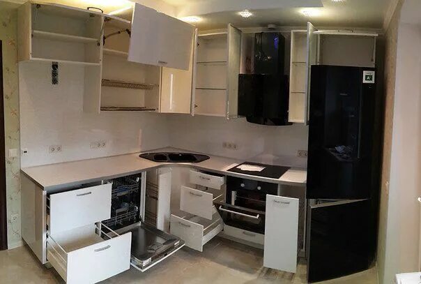 Кухонный гарнитур варианты дизайна фото Пин от пользователя Nm на доске Сучасний дизайн кухні в 2024 г Небольшие кухни, 