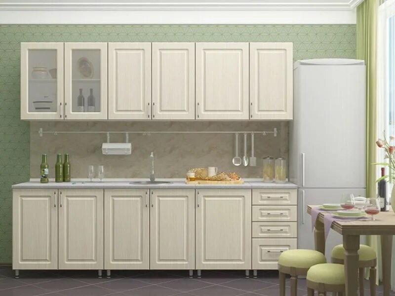 Кухонный гарнитур венеция фото Кухонный Гарнитур Венесуэла МДФ 2500 мм купить со скидкой 40% за 61 807 ₽ в Улья