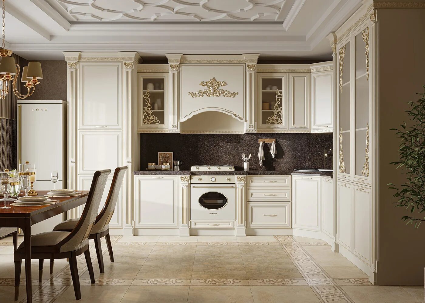 Кухонный гарнитур венеция фото Угловой кухонный гарнитур Венеция (Арида), 4.5м/2.4м - купить в интернет-магазин