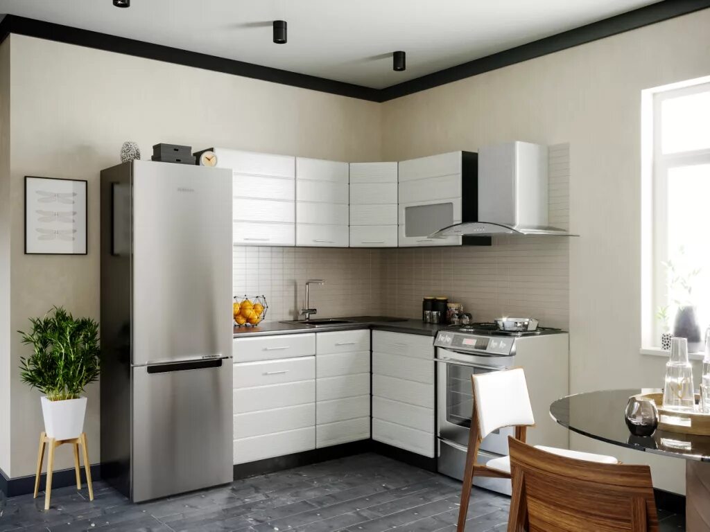 Кухонный гарнитур венеция угловой фото цена Кухонный гарнитур угловой Венеция МДФ Дым - купить в Копейске на Дом74мебели.ру