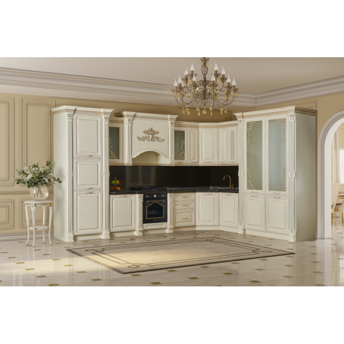 Кухонный гарнитур венеция угловой фото цена Кухня Венеция угловая 450*240