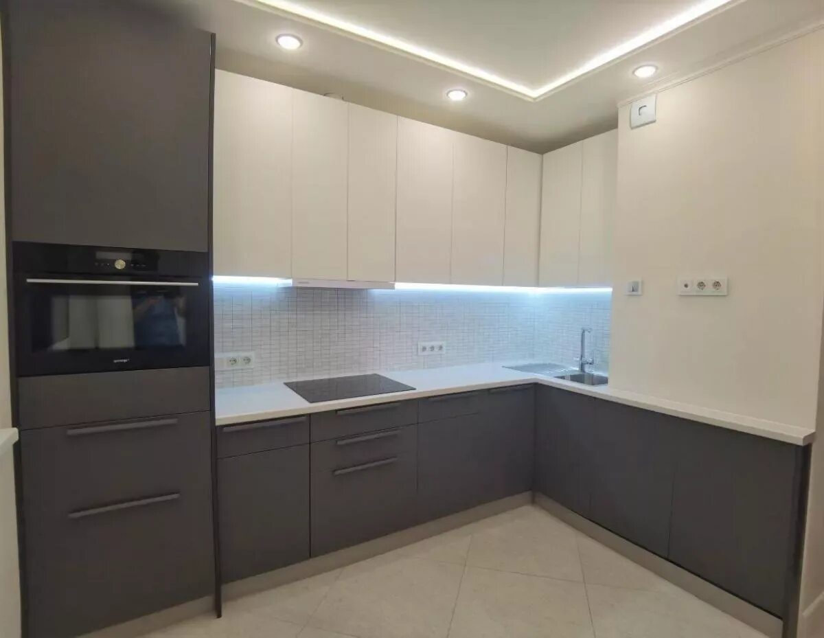 Кухонный гарнитур верх матовый низ глянцевый фото Кухня под заказ Musson/Zefir Musson Matt / Zefir Matt (331133) купить по цене 28