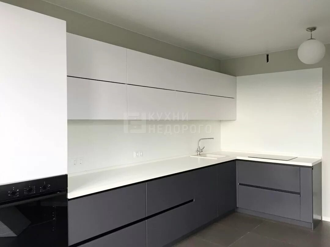 Кухонный гарнитур верх матовый низ глянцевый фото Кухня Финлей - купить в Москве, цена от 170600 руб., фото, отзывы