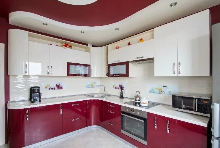 Кухонный гарнитур вишневый цвет фото Черри