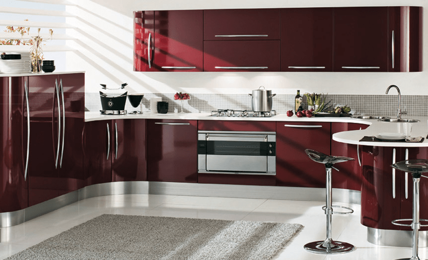 Кухонный гарнитур вишневый цвет фото Кухня RECORD Cucine Venere - купить в Москве мебель для кухни по выгодным ценам 