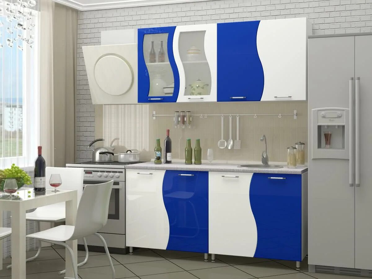 Кухонный гарнитур волна фото Кухня Регион 58 Волна Ширина 1,6 - 15850 р. - Whatsapp +74951500730 - Санкт-Пете