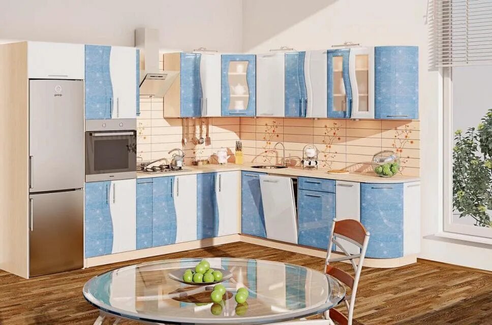 Кухонный гарнитур волна фото Кухня Волна "КХ-265" купить по цене 109144 руб., Москва