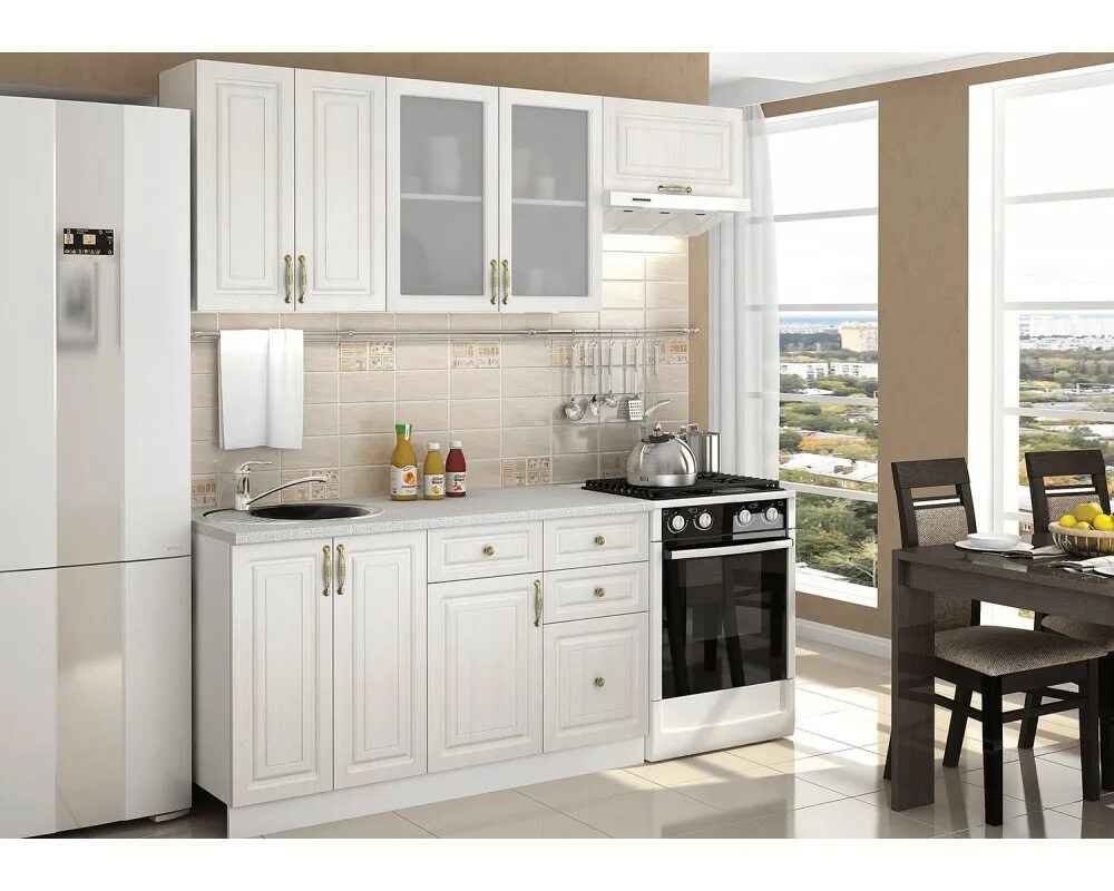 Кухонный гарнитур юлия сандал белый фото Кухня "Афина МДФ" 110 см, Айс/Сирень - rastreamento de históri