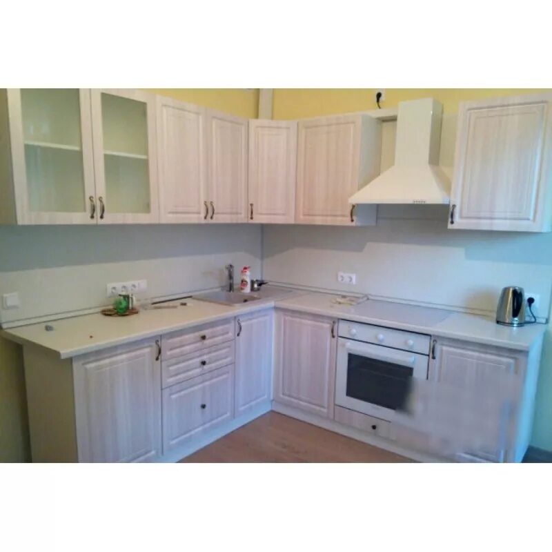 Кухонный гарнитур юлия сандал белый фото Модульная кухня "Юлия МДФ" - 13 купить по цене 89,465.22 рублей в Белгороде