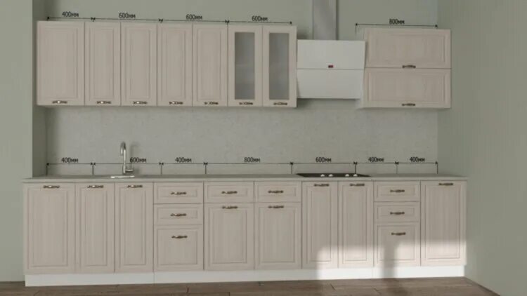 Кухонный гарнитур юлия сандал белый фото Кухня Юлия 3600мм Сандал белый - проект 953 купить в спб