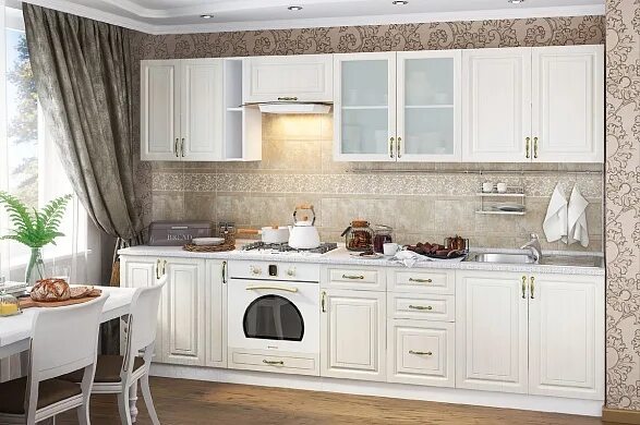 Кухонный гарнитур юлия сандал белый фото Купить Модульная кухня Юлия-1 Интернет - магазин мебели MEBELENOVO