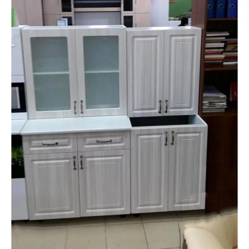 Кухонный гарнитур юлия сандал белый фото Кухня "Юлия МДФ" - 12 купить по цене 49,273.65 рублей в Белгороде