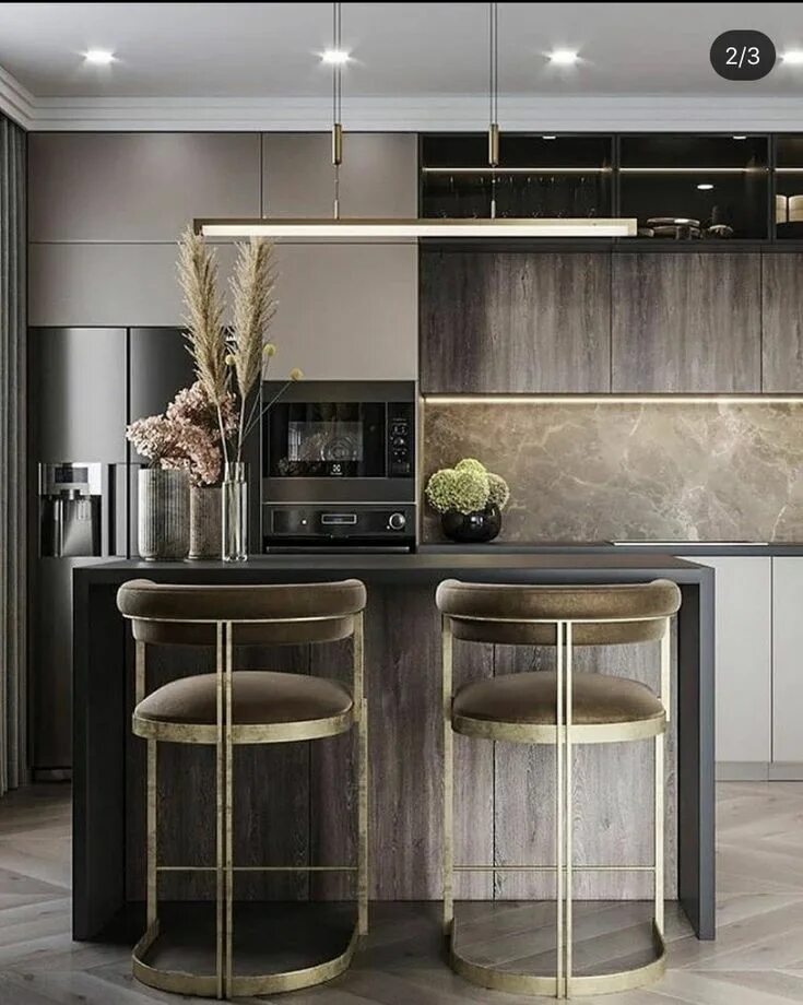 Кухонный интерьер 2024 Pin by Екатерина Хоменко on Дизайн интерьера Kitchen design decor, Kitchen room 