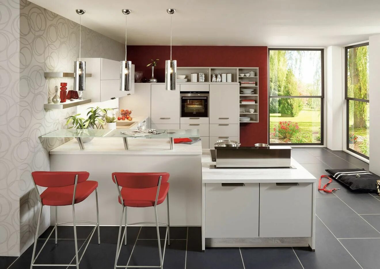 Кухонный интерьер Cuisine semi ouverte sur salon, avec bar : les nouvelles idées Meuble bar cuisin