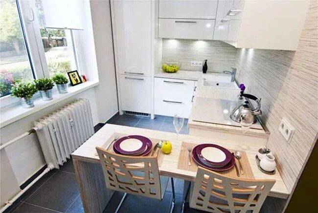 Кухонный интерьер для маленькой кухни П-образная кухня Tiny kitchen, Trendy kitchen backsplash, Tiny kitchen design