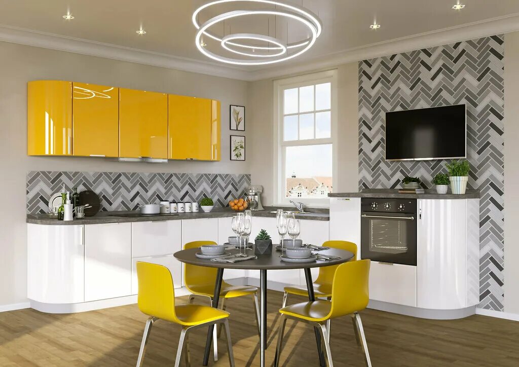 Кухонный интерьер фотографии для средней кухни Non Stop Mebel, kitchen furniture, Saint Petersburg, Salova Street, 55к3 - Yande