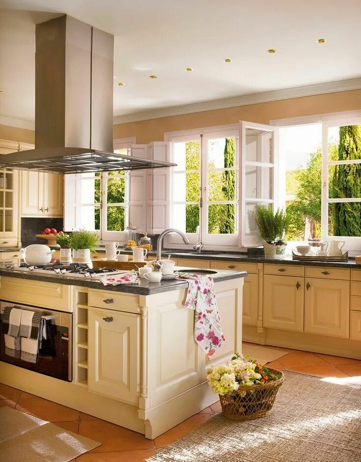 Кухонный интерьер картинки cottage chic Stylish kitchen, Kitchen remodel design, Kitchen remodel countertop