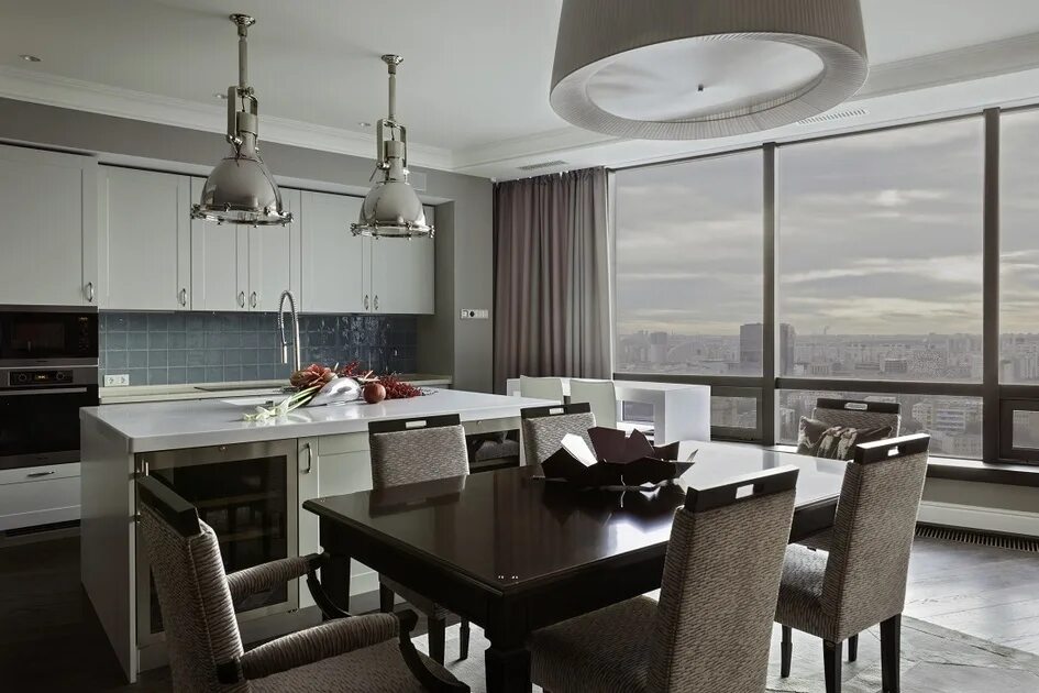 Кухонный интерьер в квартире Стерильность и монохромная гамма :: Дизайн :: РБК Недвижимость
