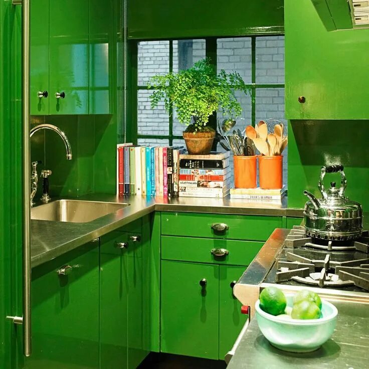 Кухонный интерьер в зеленом цвете Kitchen Kitchen remodel, Green kitchen, Kitchen colors