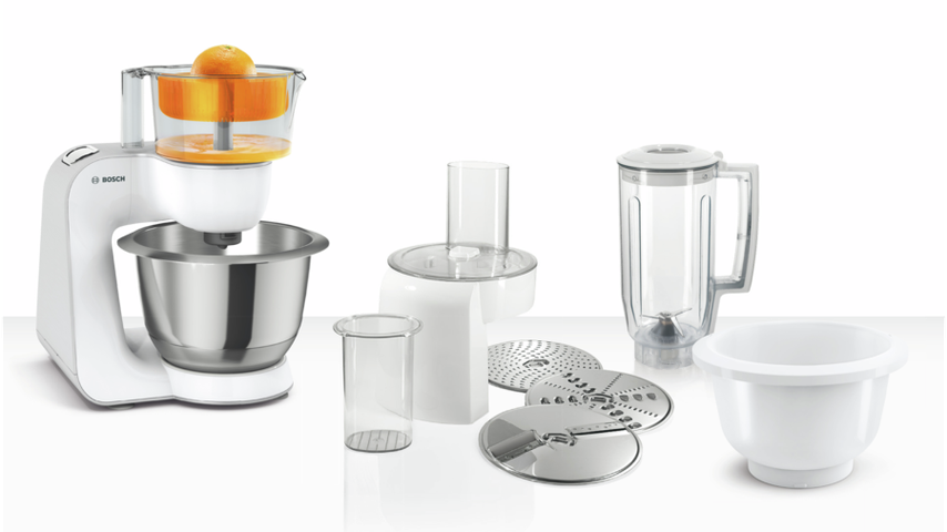 Кухонный комбайн bosch фото Кухонный комбайн Bosch MUM58243 серый/белый купить недорого в Москве в интернет-