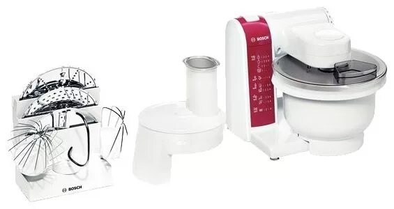 Кухонный комбайн бош фото Кухонный комбайн Bosch MUM4825 мощность 600 Вт; чаша 3.9 л; количество скоростей
