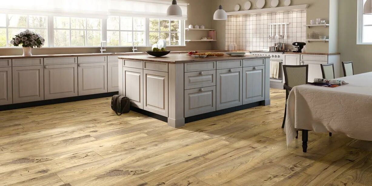 Кухонный ламинат фото ПВХ плитка Quick-Step Balance Click Каштан винтажный натуральный BACL40029 Купит