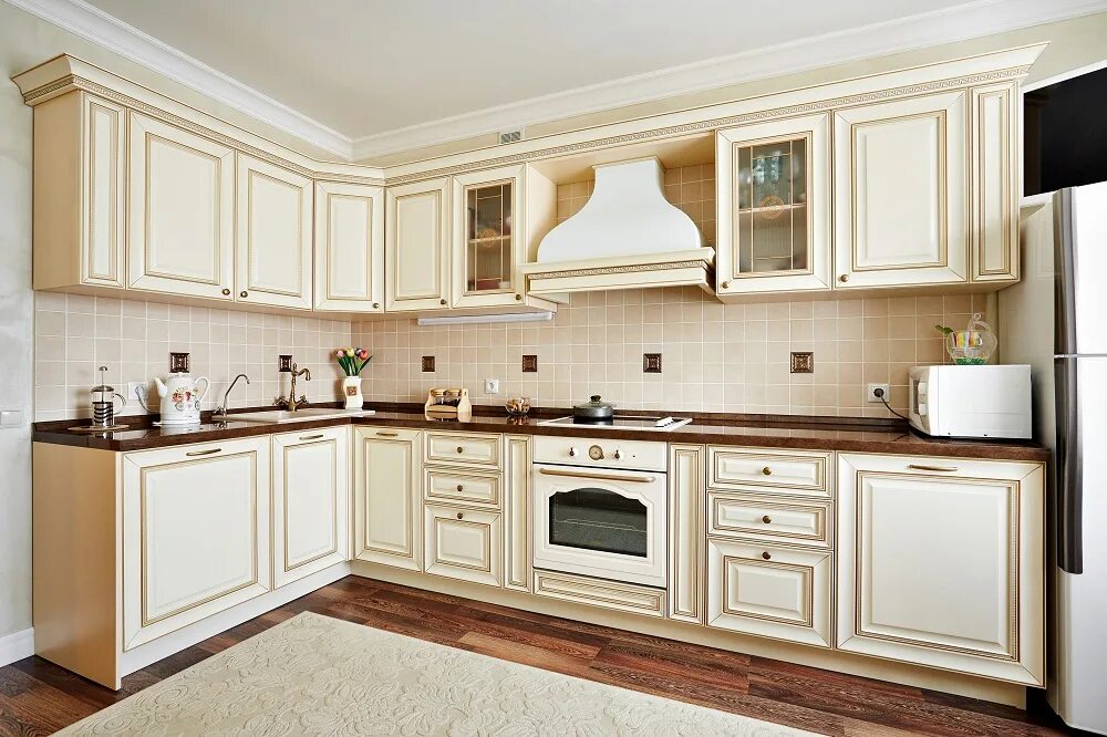 Кухонный мебель фото под слоновой кости цвет Кухня Нике Аворио, купить кухню модели Нике Аворио по выгодным ценам