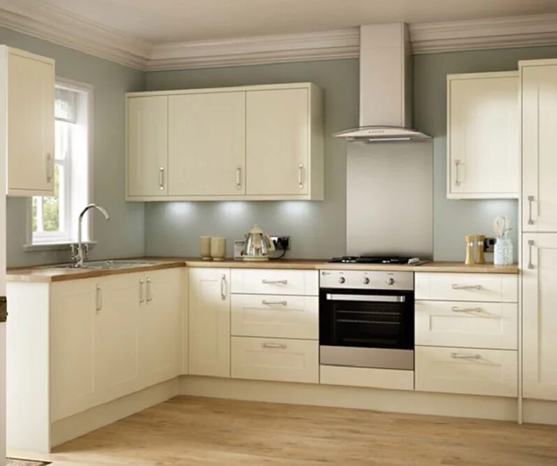 Кухонный мебель фото под слоновой кости цвет Кухня 1220 - купить недорого Фабрика "Экостиль"