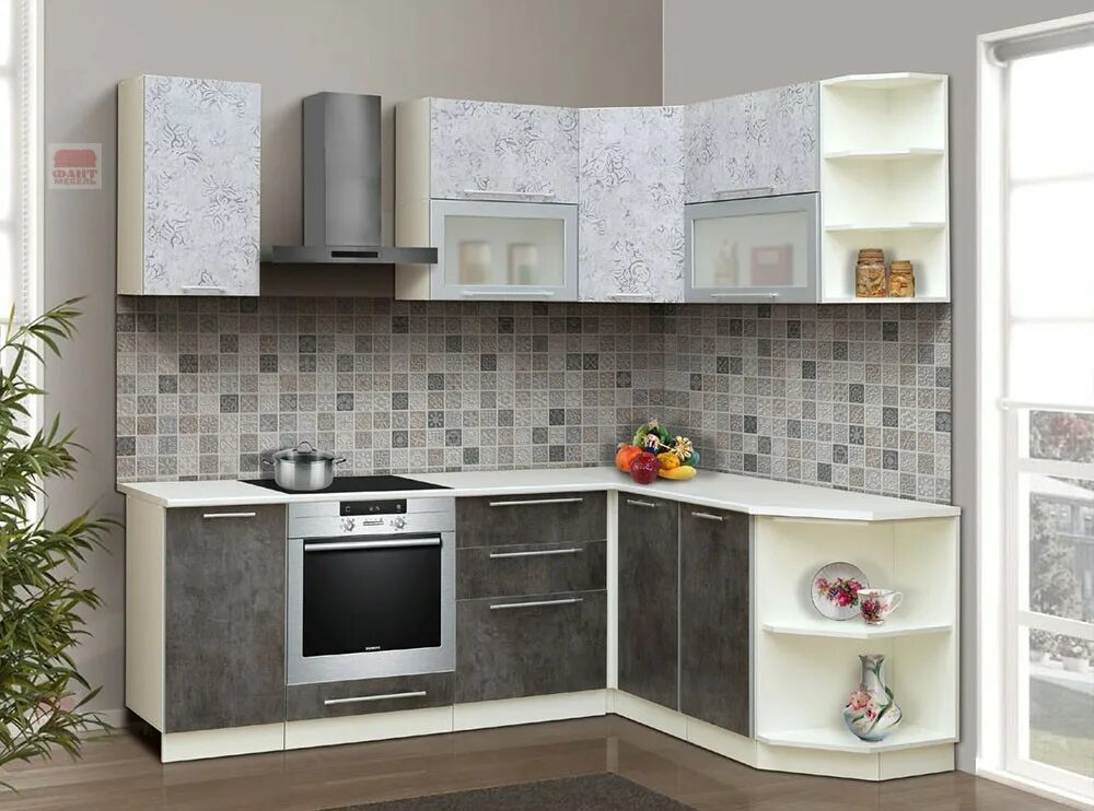 Кухонный мебель угловой фото цена Модульная кухня "Диана 4" Купить по низкой цене в Челябинске на Диванчик-Екб