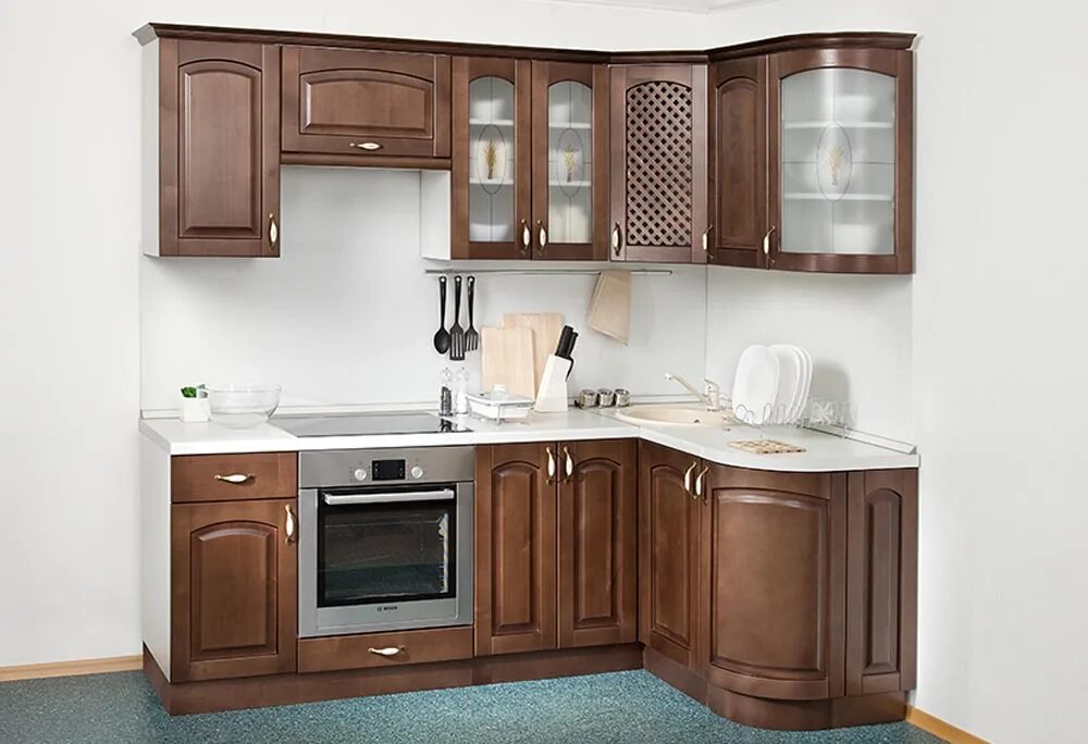 Кухонный мебель угловой фото цена Кухня Массив-Люкс 1335х1600 - купить за 0.00 руб. в Москве по цене производителя