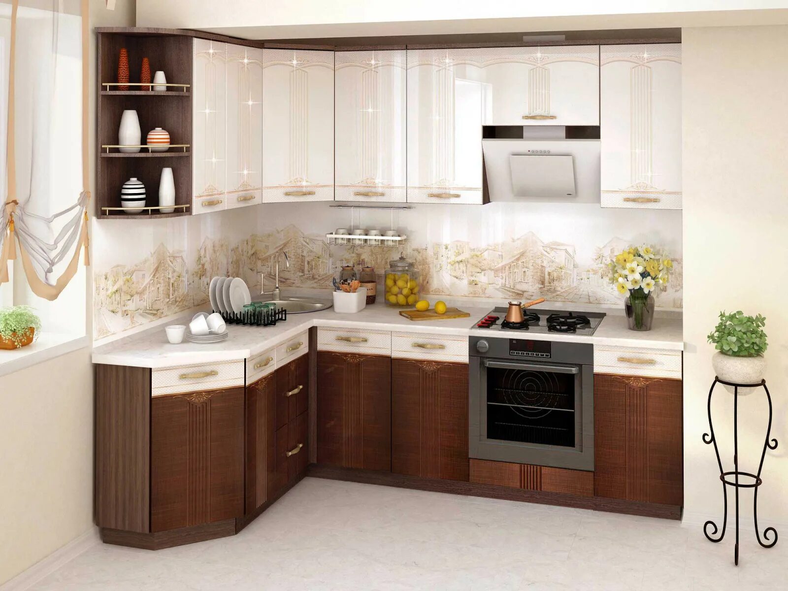 Кухонный мебель угловой фото цена Модульная кухня "Каролина" купить недорого в Екатеринбурге, фото, отзывы