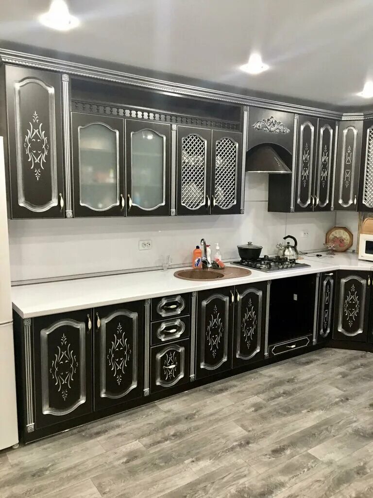 Кухонный мебель в киргу фото Панорама: Много Кухонь, мебель для кухни, 2-й Кабельный пр., 1, Москва, Россия -