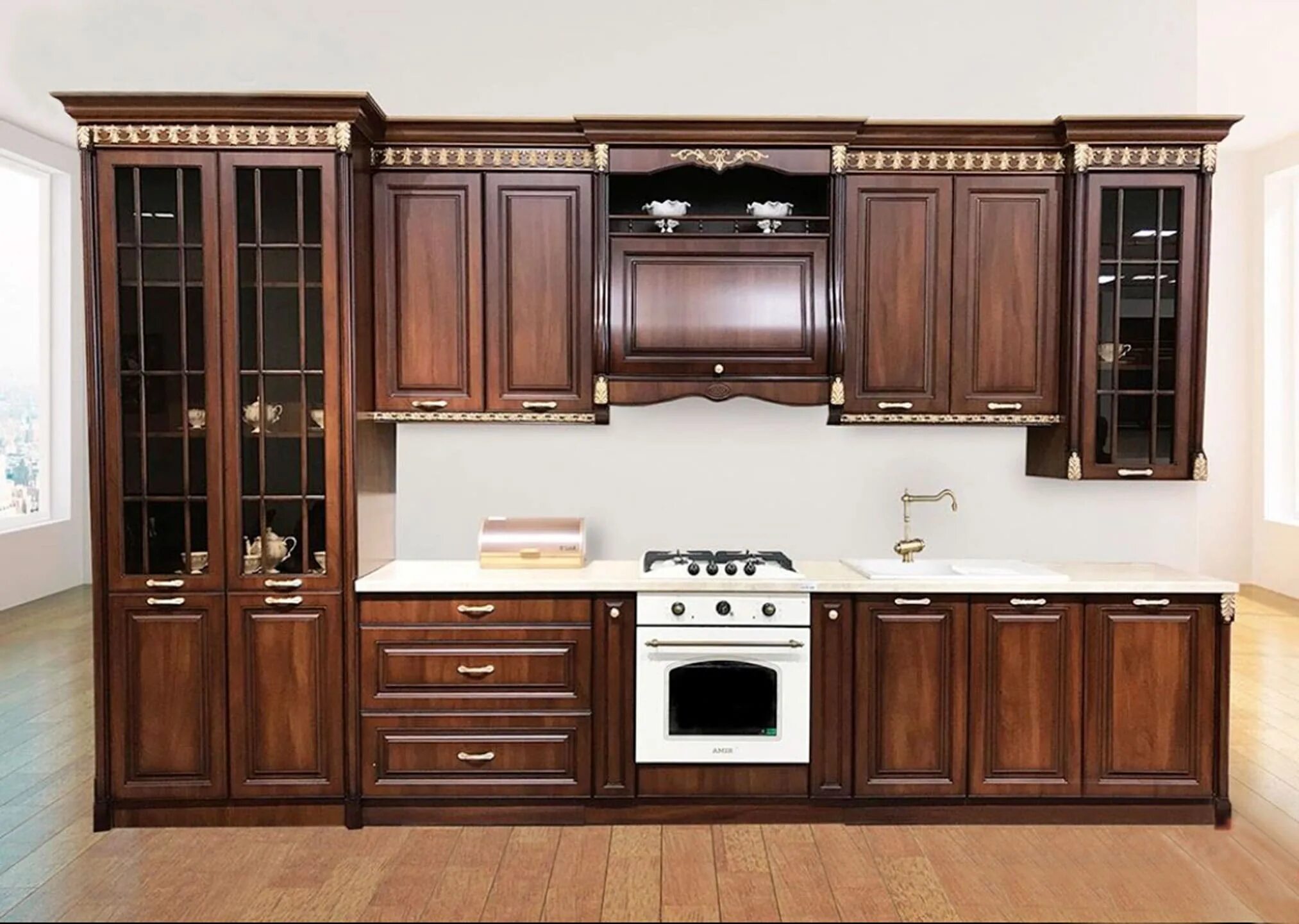 Кухонный мебель в киргу фото Купить Кухня Белладжо 390 караваджо в Красноярске по цене 101450 руб фото, разме