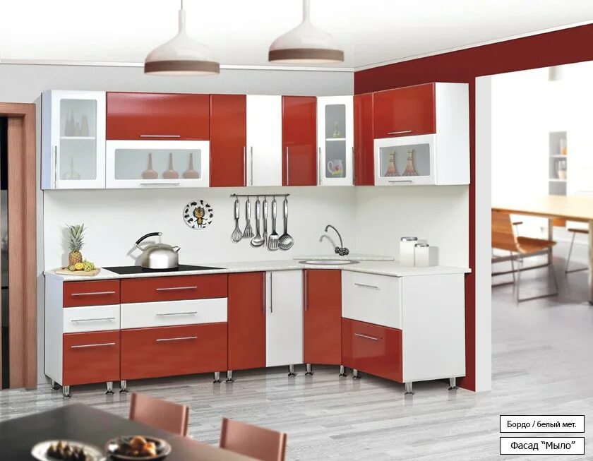 Кухонный мебельный гарнитур фото Кухонный гарнитур "Мыло" 2,6 х 1,6 м угловой Цена 43300 руб. в Нижний Тагил на Д