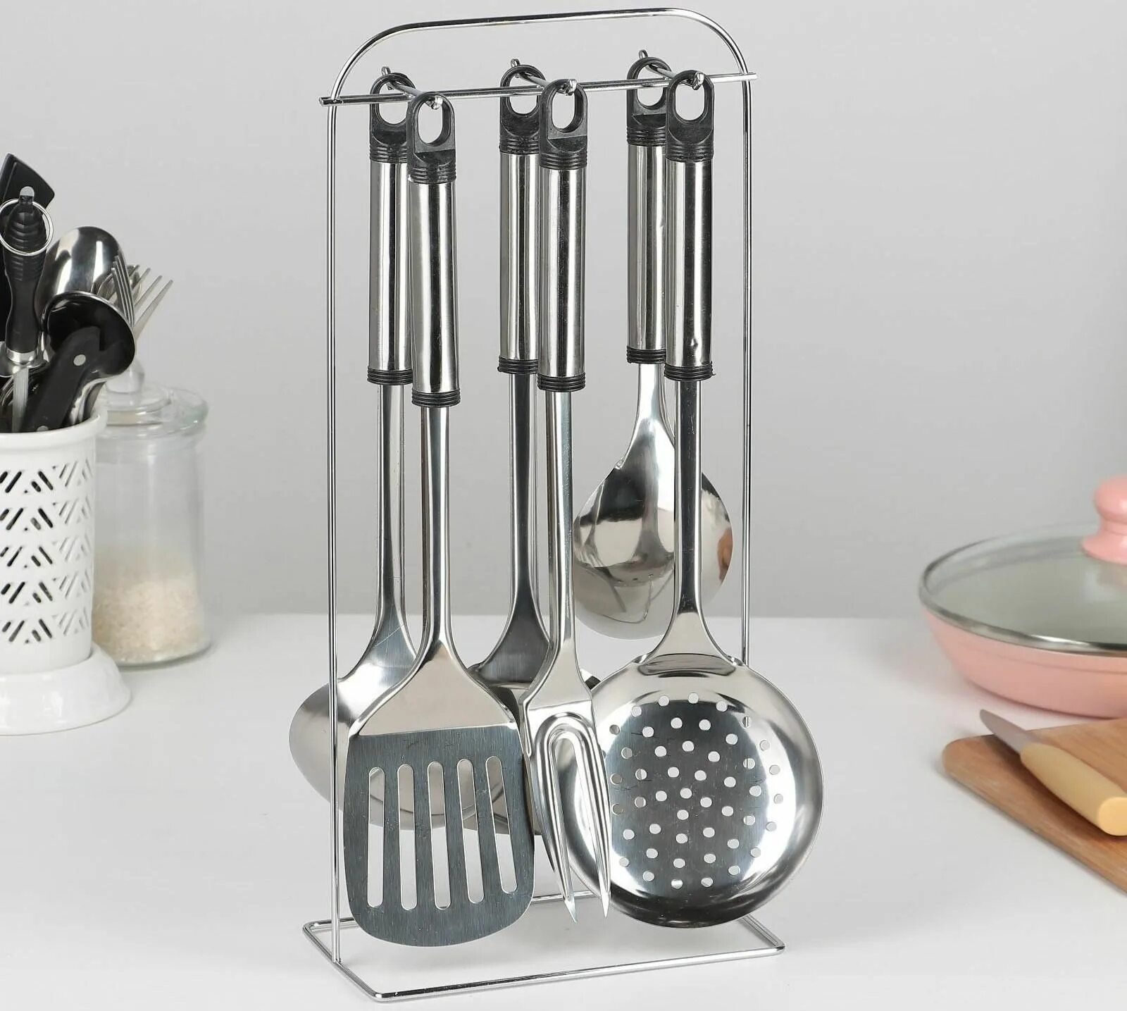 Кухонный набор фото DENCO Набор кухонной навески "Кухонные принадлежности", 6 предметов - купить с д