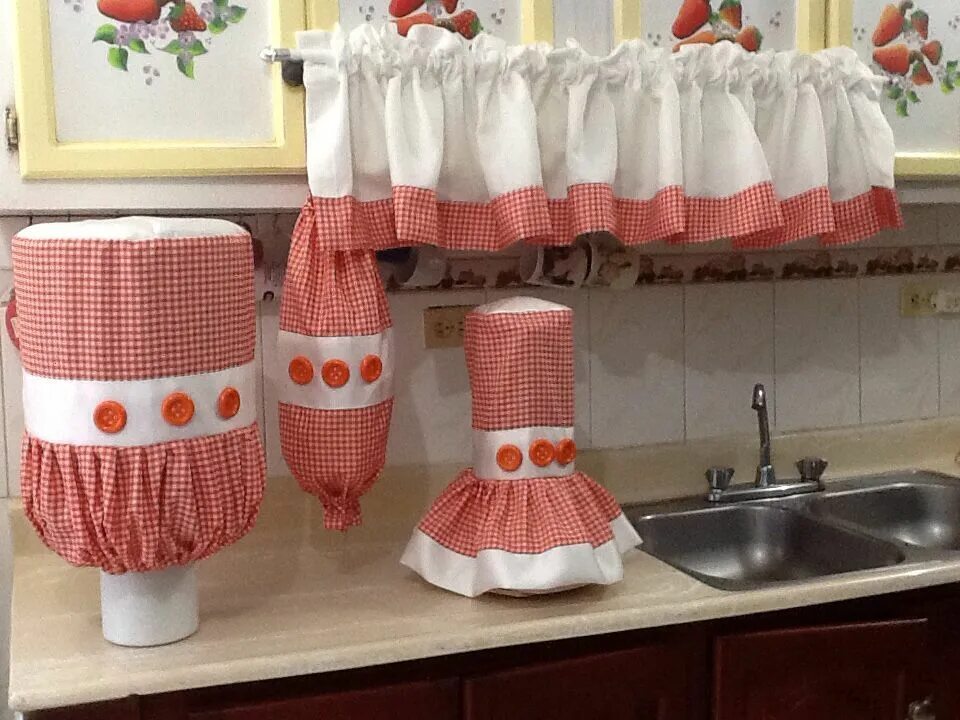 Кухонный набор своими руками сшить фото APRENDE A CONFECCIONAR JUEGOS DE COCINA DE TELA CON in 2022 Soft furnishings, Se