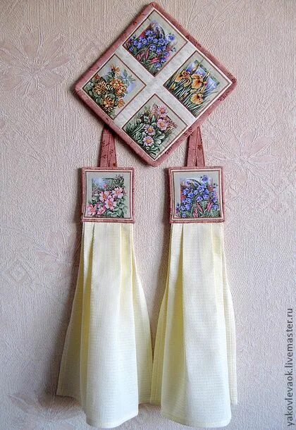 Кухонный набор своими руками сшить фото Набор для кухни "Полевые цветы" в интернет-магазине на Ярмарке Мастеров Оренбург