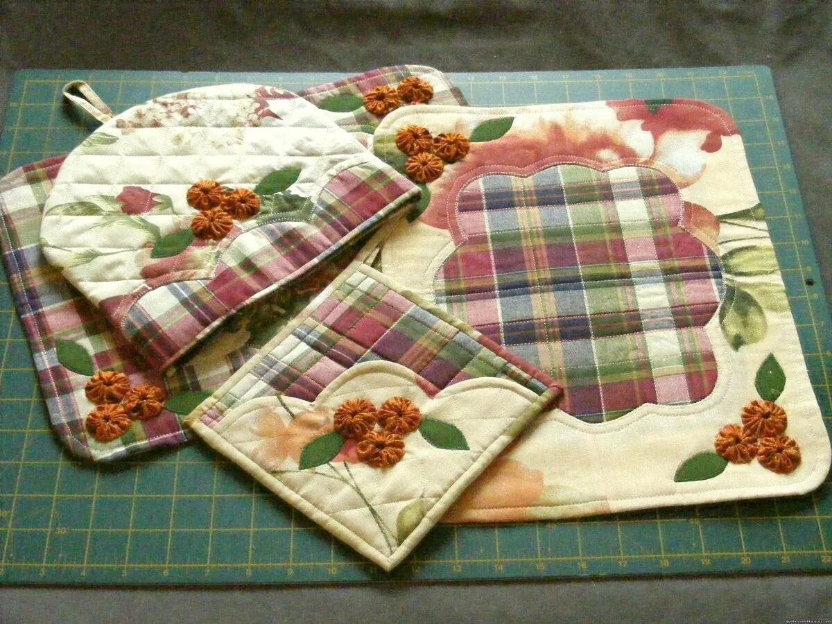 Кухонный набор своими руками сшить фото Салфетки для кухни фото - DelaDom.ru