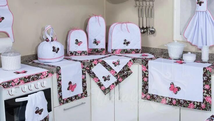 Кухонный набор своими руками сшить фото افكار يدوية لتزيين المنزل - موسوعة Kitchen crafts, Sewing crafts, Crafts to make