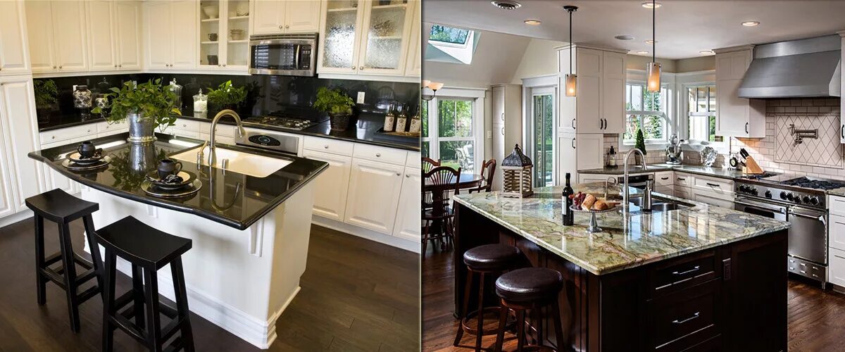 Кухонный остров фото Большая кухня: шикарный вариант планировки - кухня с островом Dream house Дзен